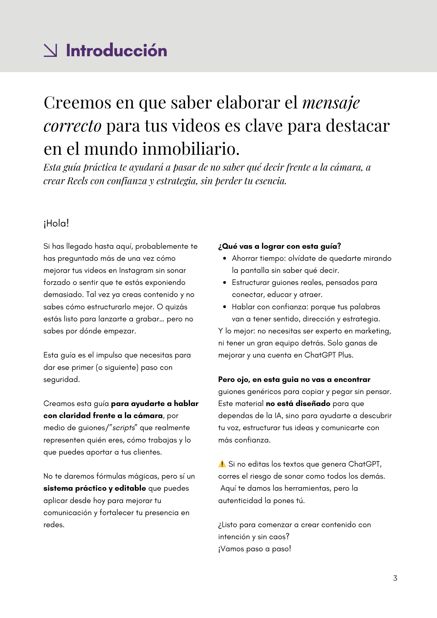 Guía para crear Reels con ChatGPT – Especial para agentes inmobiliarios